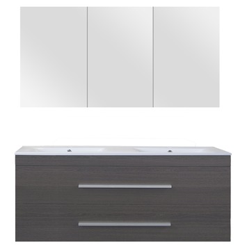 Style badmeubelset eiken zwart 120 cm