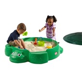 Little Tikes zandbak schildpad groen kunststof 109 x 120 cm met deksel