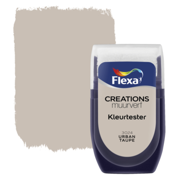 | Flexa Creations muurverf Kleurtester Taupe mat 30ml kopen? | muurverf-kleur