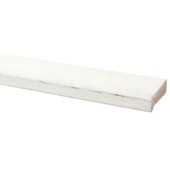 Glaslat met neus hardhout wit gegrond 18x45 mm 270 cm