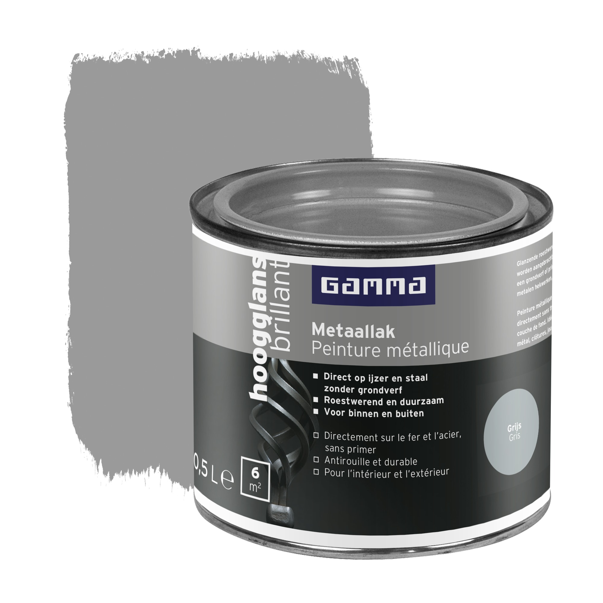 Gamma Metaallak Grijs 500 Ml gamma kopen in de aanbieding