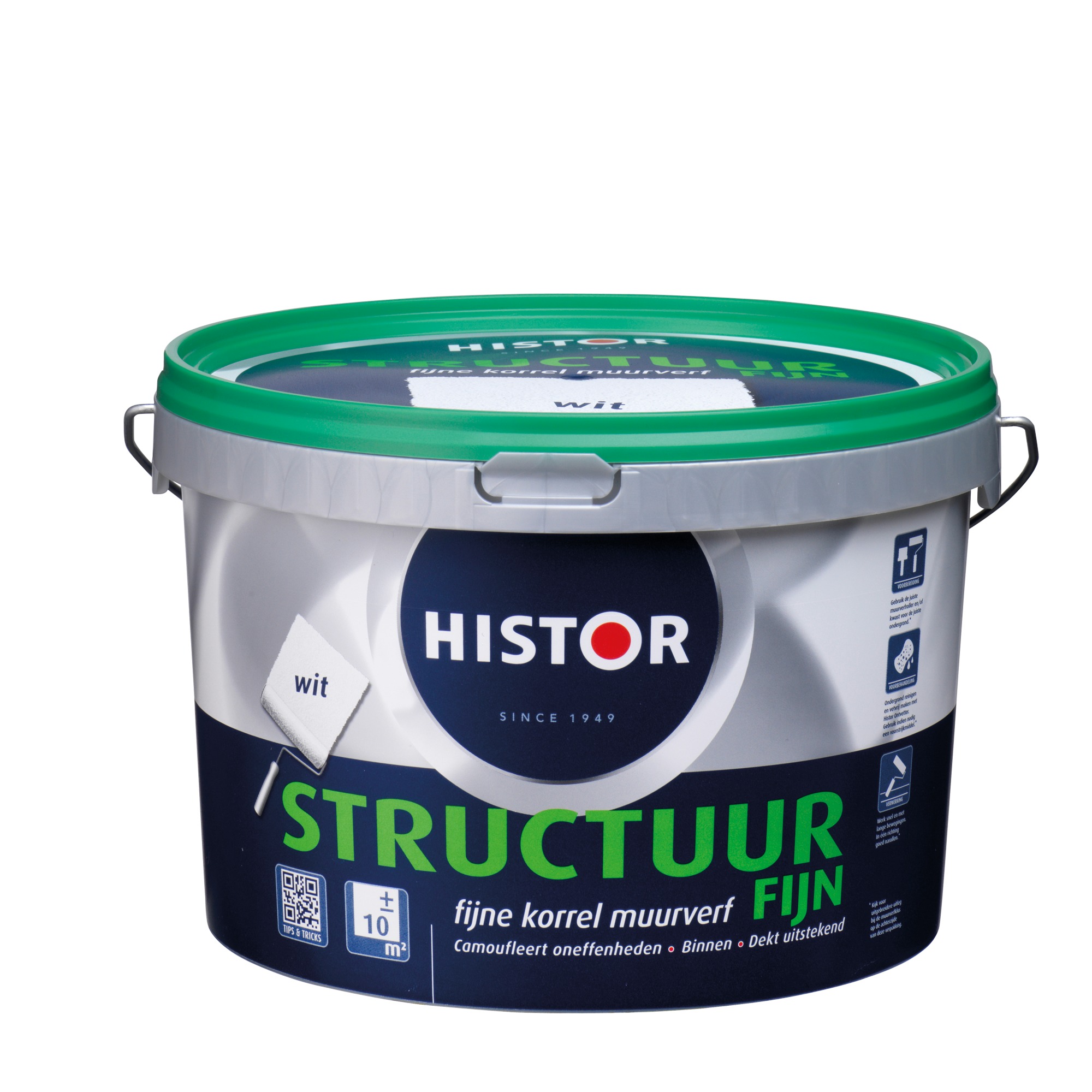 Histor Structuur Muurverf Wit Fijn 25 Liter histor kopen in de aanbieding