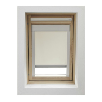 GAMMA dakraamrolgordijn verduisterend uni cassette 780x980 mm ecru