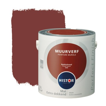Histor Perfect Finish muurverf baskisch rood mat 2,5 liter