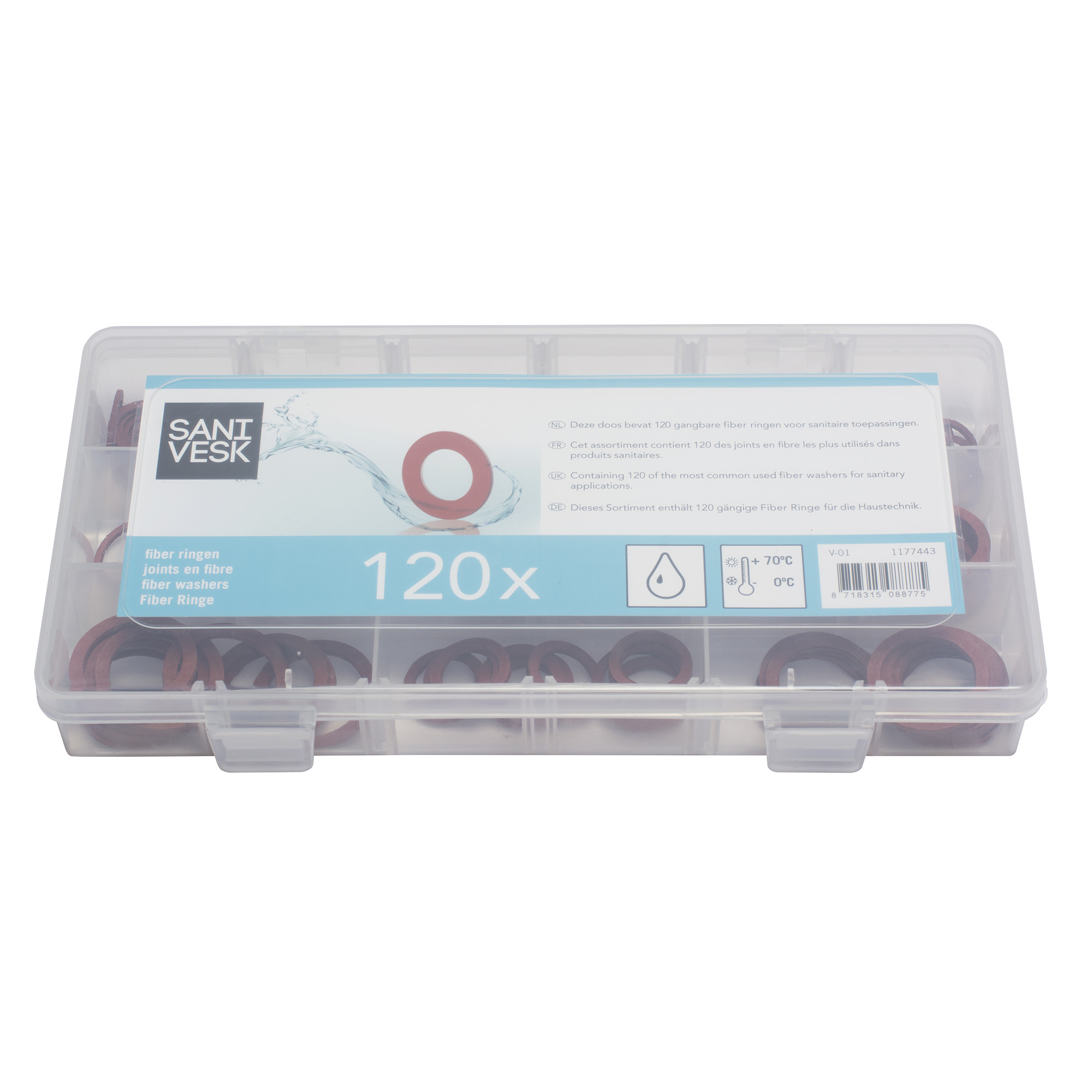 Sanivesk Fiberringen Assortiment 120 Stuks sanivesk kopen in de aanbieding