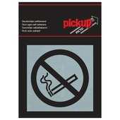 Pickup Alu deurbordje verboden te roken 8x8 cm