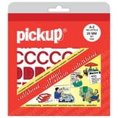 Pickup plakletter A-Z rood 20 mm