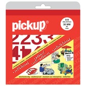 Pickup plakcijfers 0-9 Helvetica rood 30 mm