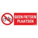 Pickup bord verboden fietsen te plaatsen 33x12 cm