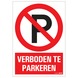 Pickup bord verboden te parkeren 23x33 cm