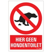 Pickup bord hier geen hondentoilet 23x33 cm