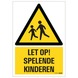 Pickup bord let op kinderen 23x33 cm