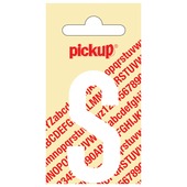Pickup plakletter S wit mat 60 mm