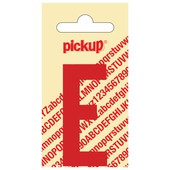 Pickup plakletter E rood glans 60 mm