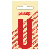 Pickup plakletter U rood glans 60 mm