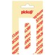 Pickup plakletter D wit mat 90 mm