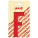 Pickup plakletter F rood 90 mm