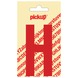 Pickup plakletter H rood 90 mm