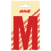 Pickup plakletter M rood glans 90 mm