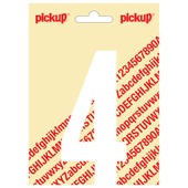 Pickup plakcijfer 4 wit mat 120 mm