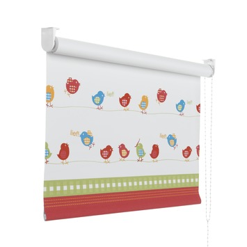 Lief! rolgordijn 1200x1900 mm 2396 gekleurde vogeltjes