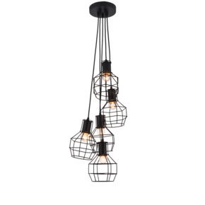 GAMA hanglamp Miran zwart Ø14.5 cm 