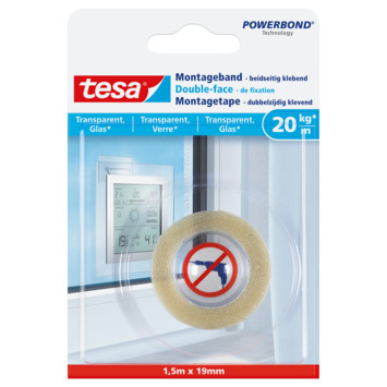 | Tesa transparante montagetape 20 kg/m 1,5 kopen? | tape-band