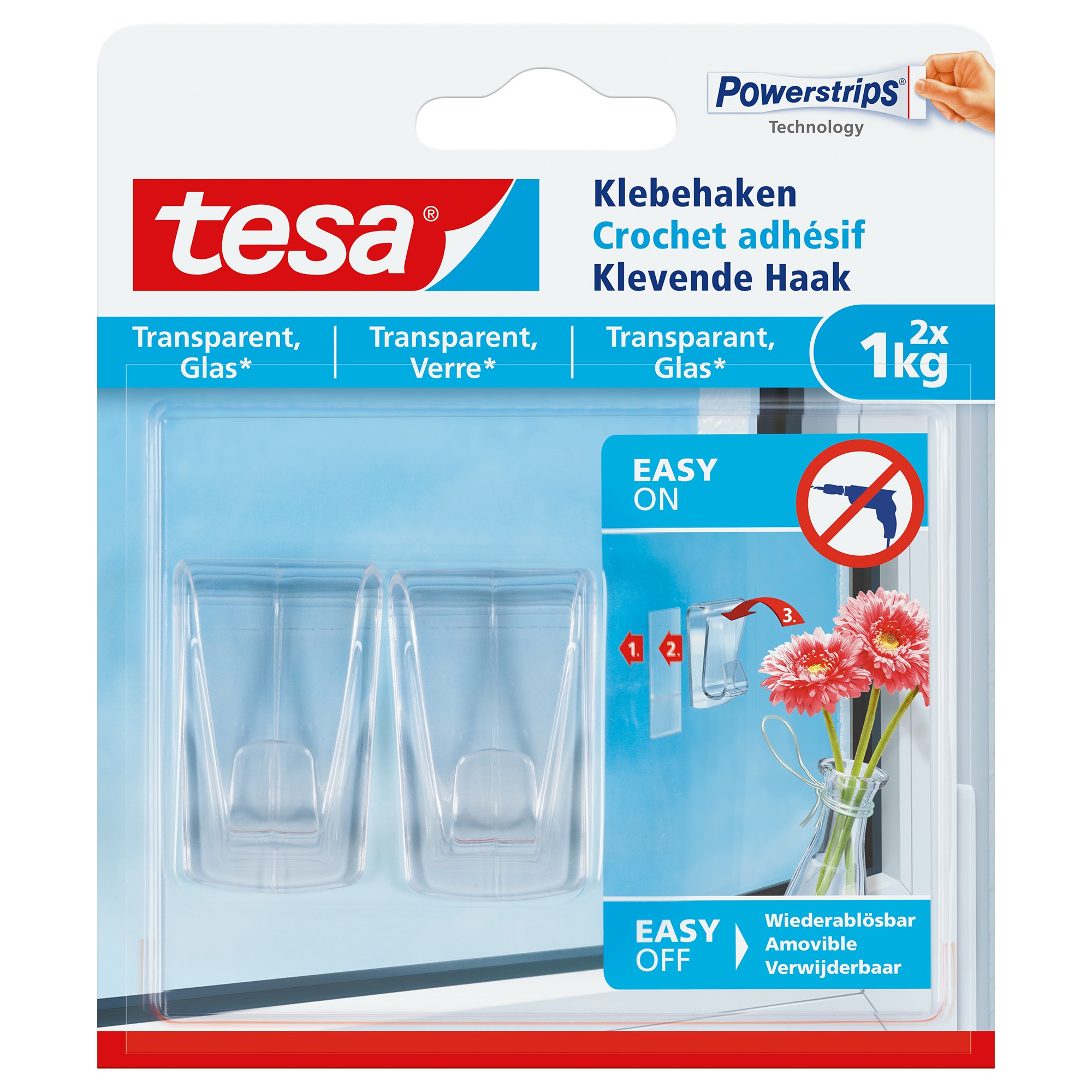 Tesa Transparante Haak 1 Kg 2 Stuks tesa kopen in de aanbieding