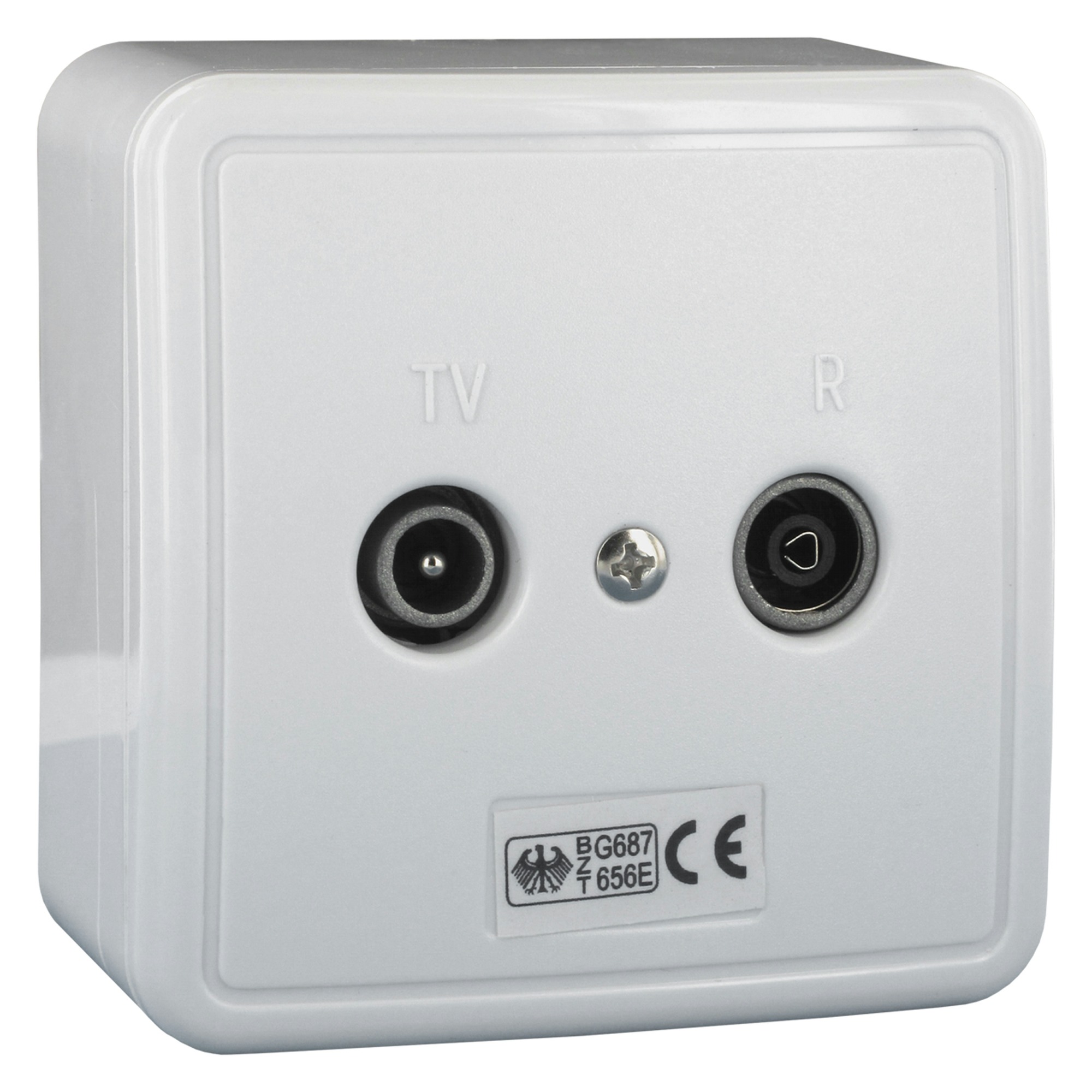 Qlink Q Link Coax Contactdoos Rtv Eindrijgbaar Opbouw Wit qlink kopen in de aanbieding