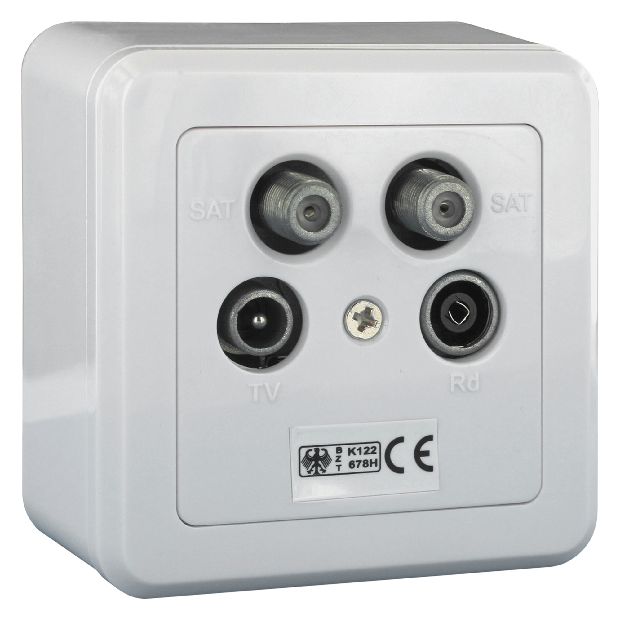 Qlink Q Link Coax Contactdoos Rtvsatelliet Opbouw Wit qlink kopen in de aanbieding