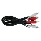 Q-Link tulp kabel 2RCA/2RCA male-male 1.5 meter rood/wit