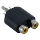 Q-Link tulp splitter 1RCA male/2RCA female