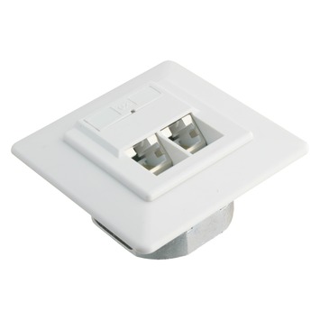 GAMMA | Q-Link UTP contactdoos inbouw dubbelvoudig 8 polig RJ45 kopen? stopcontacten