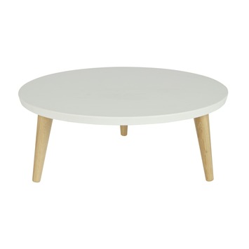 Elin bijzettafel wit grenen Ø60cm