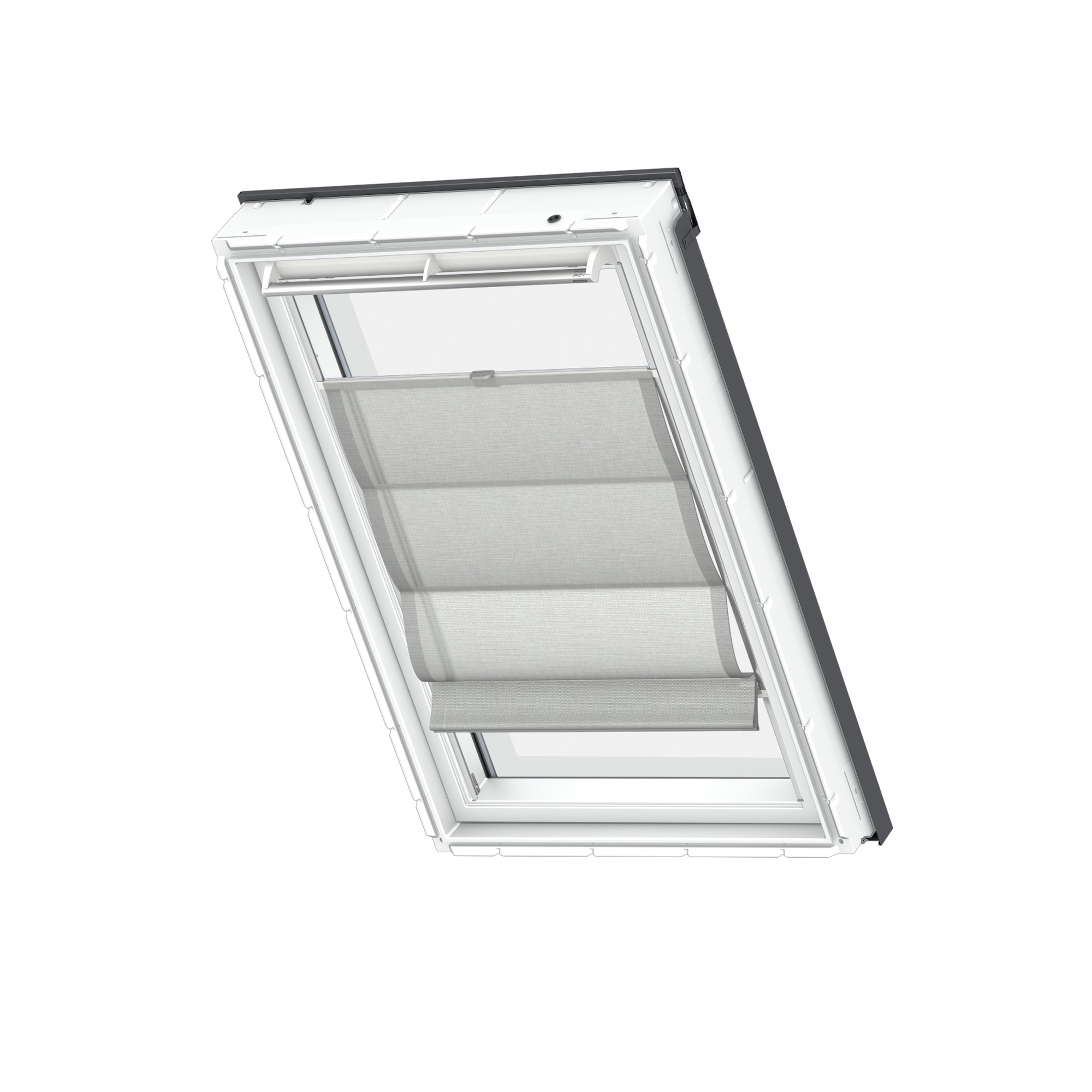 Velux Vouwgordijn Fhb 104 6516 Grijs velux kopen in de aanbieding