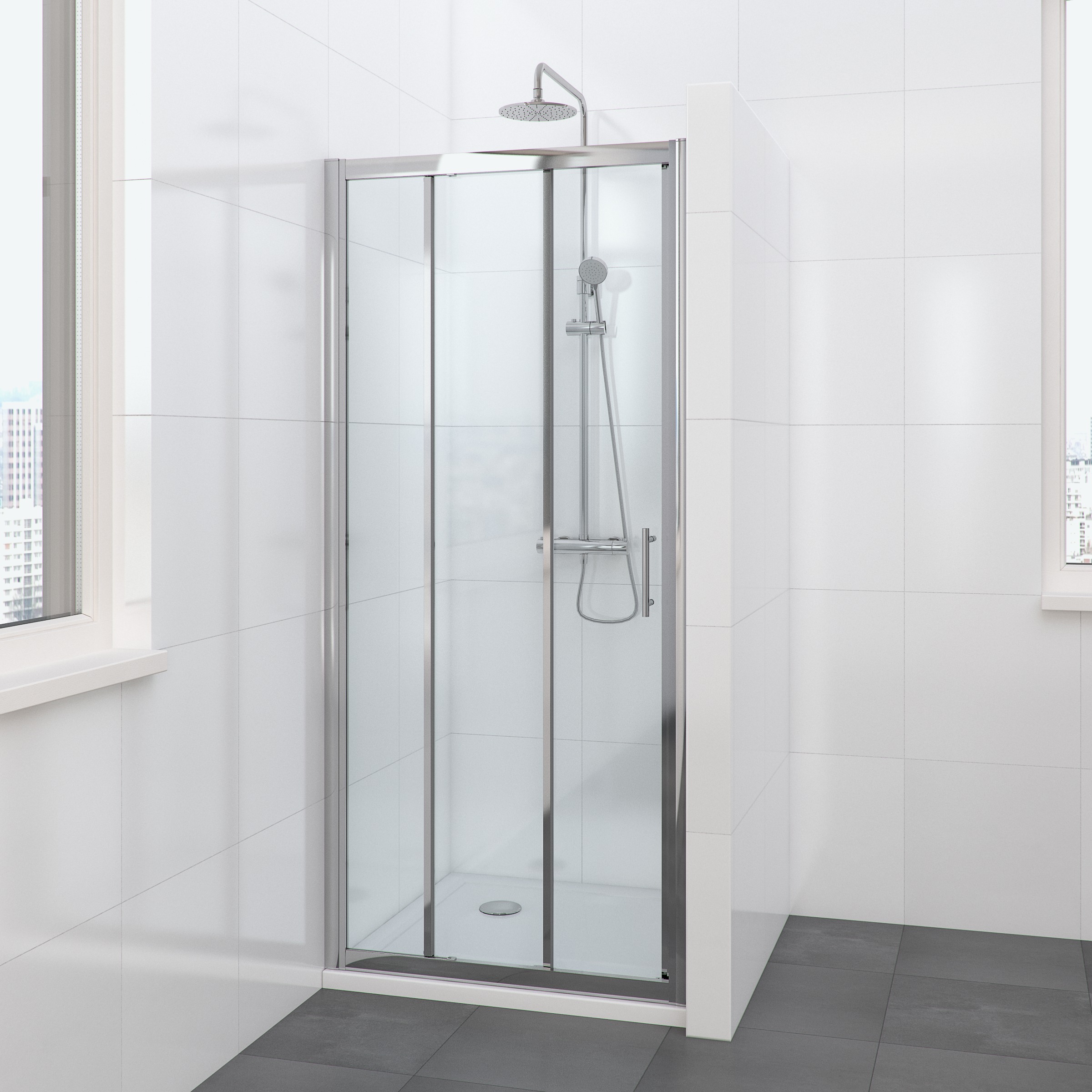 Bruynzeel Lino 3 Delig Chroom 90X195 bruynzeel kopen in de aanbieding