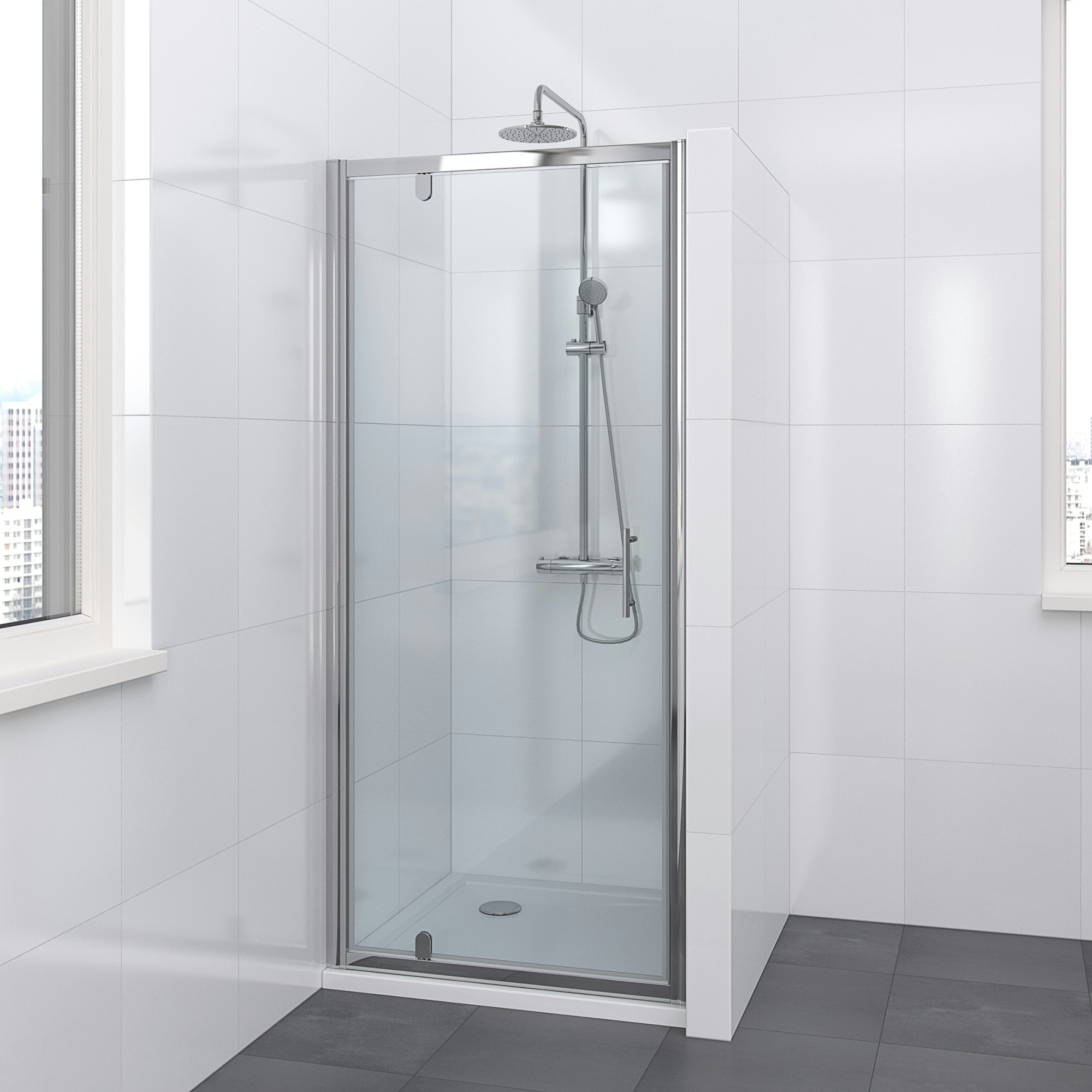 Bruynzeel Lino Draaideur Chroom 80X195 bruynzeel kopen in de aanbieding