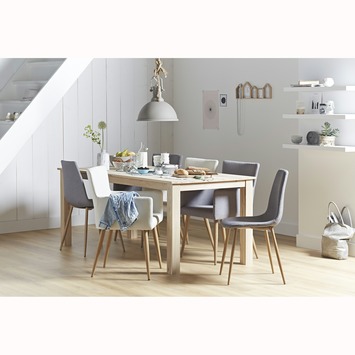 Eetkamerstoel Jens grijs 2 stuks