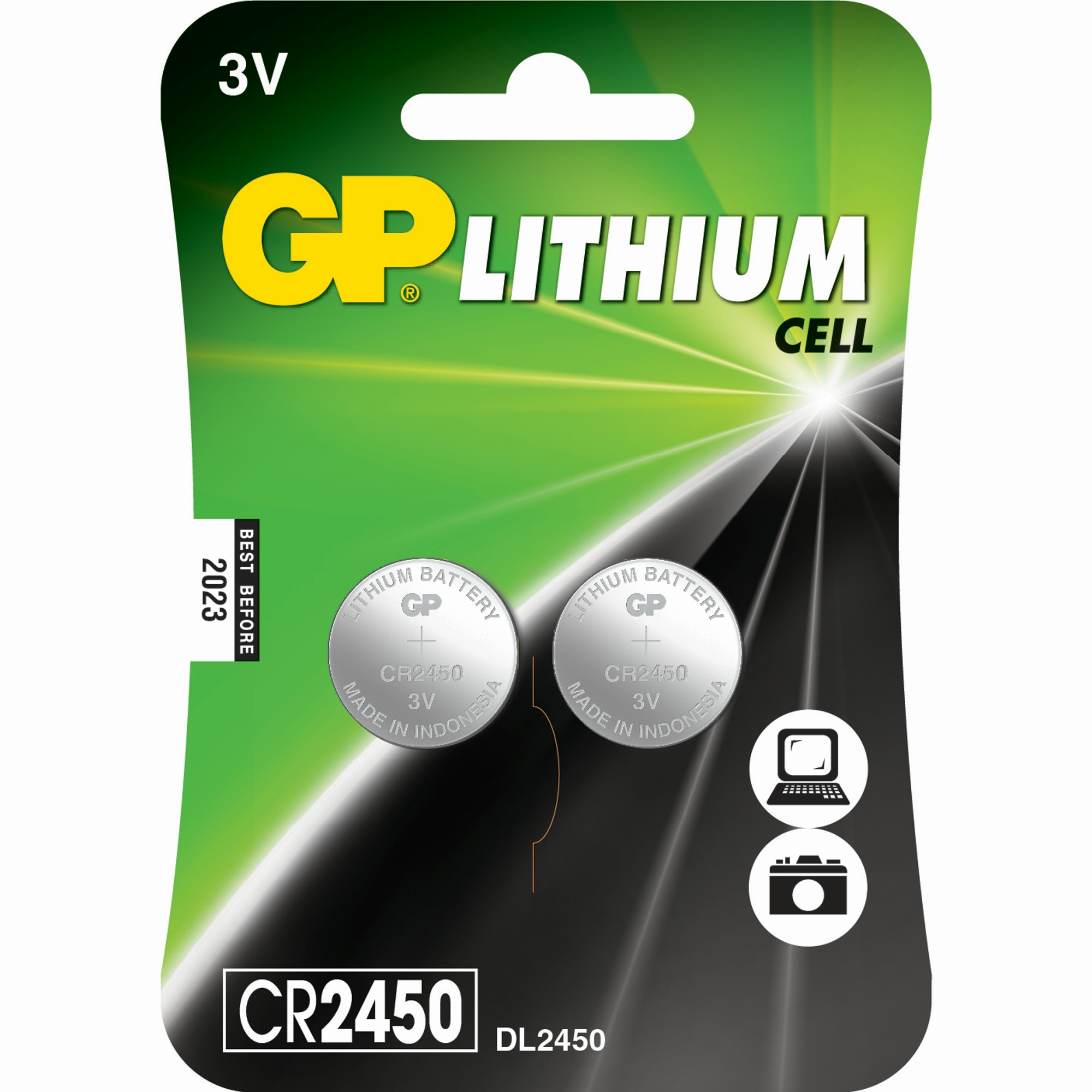 Gp Knoopcel Cr2450 2 Stuks gp kopen in de aanbieding