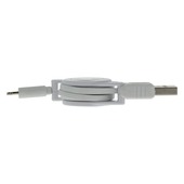 Q-Link laadsnoer kabelroller iPhone light 0.75 meter wit