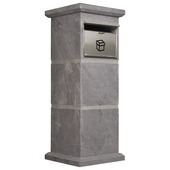 Brievenbus staand bluestone met pakketvak 105 x 40 x 40 cm