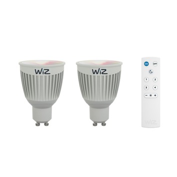 WiZ colors LED lamp GU10 2 stuks met afstandbediening