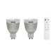 WiZ colors LED lamp GU10 2 stuks met afstandbediening