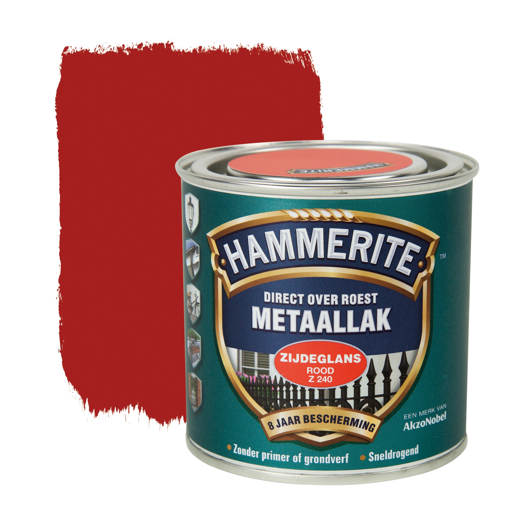 Hammerite Metaallak Rood Zijdeglans 250 Ml hammerite kopen in de aanbieding