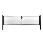 Giardino dubbele tuinpoort Napoli RAL 9005 zwart 100 x 300 cm (2 x 150 cm)