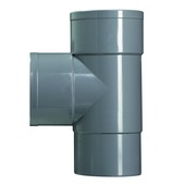 Martens T-stuk PVC grijs 2x lijmverbinding 1x verjongdspie 100x100x100 mm