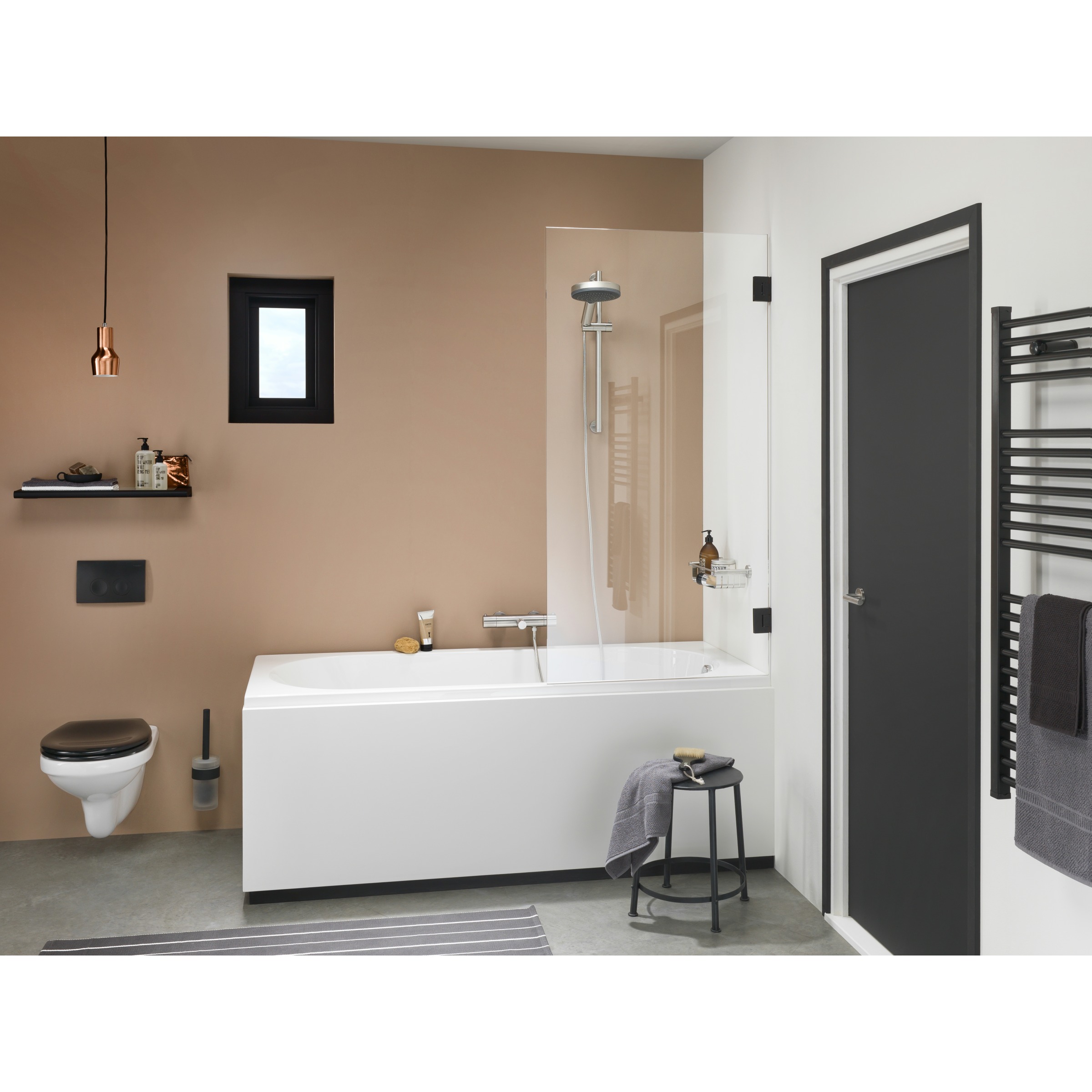 Get Wet Badwand I Am 85X160 Cm Zwart get wet kopen in de aanbieding