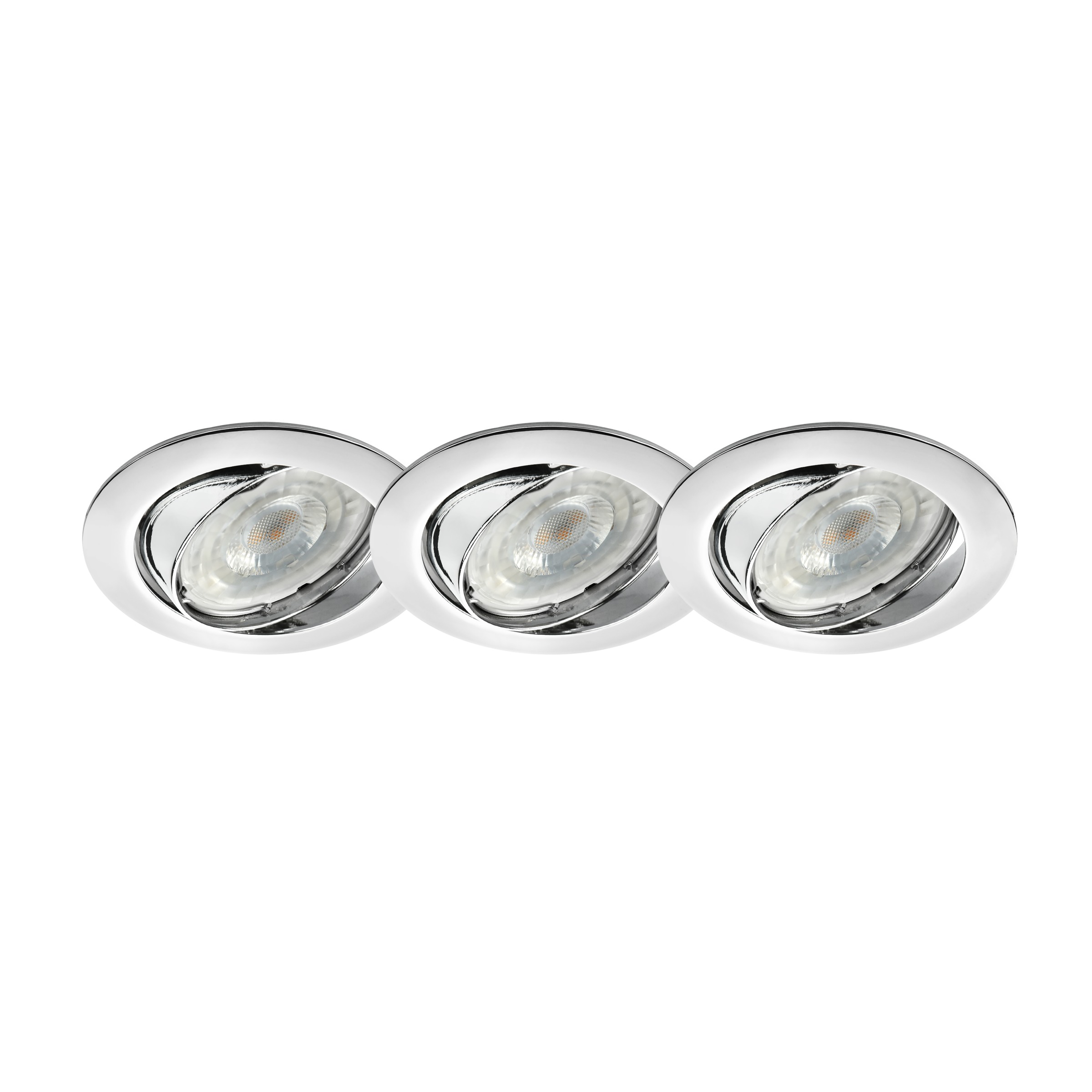 Gamma Inbouwspots Led Gu10 3X5W Richtbaar Chroom gamma kopen in de aanbieding