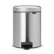 Brabantia NewIcon Prullenbak - 5 l - Matt Steel