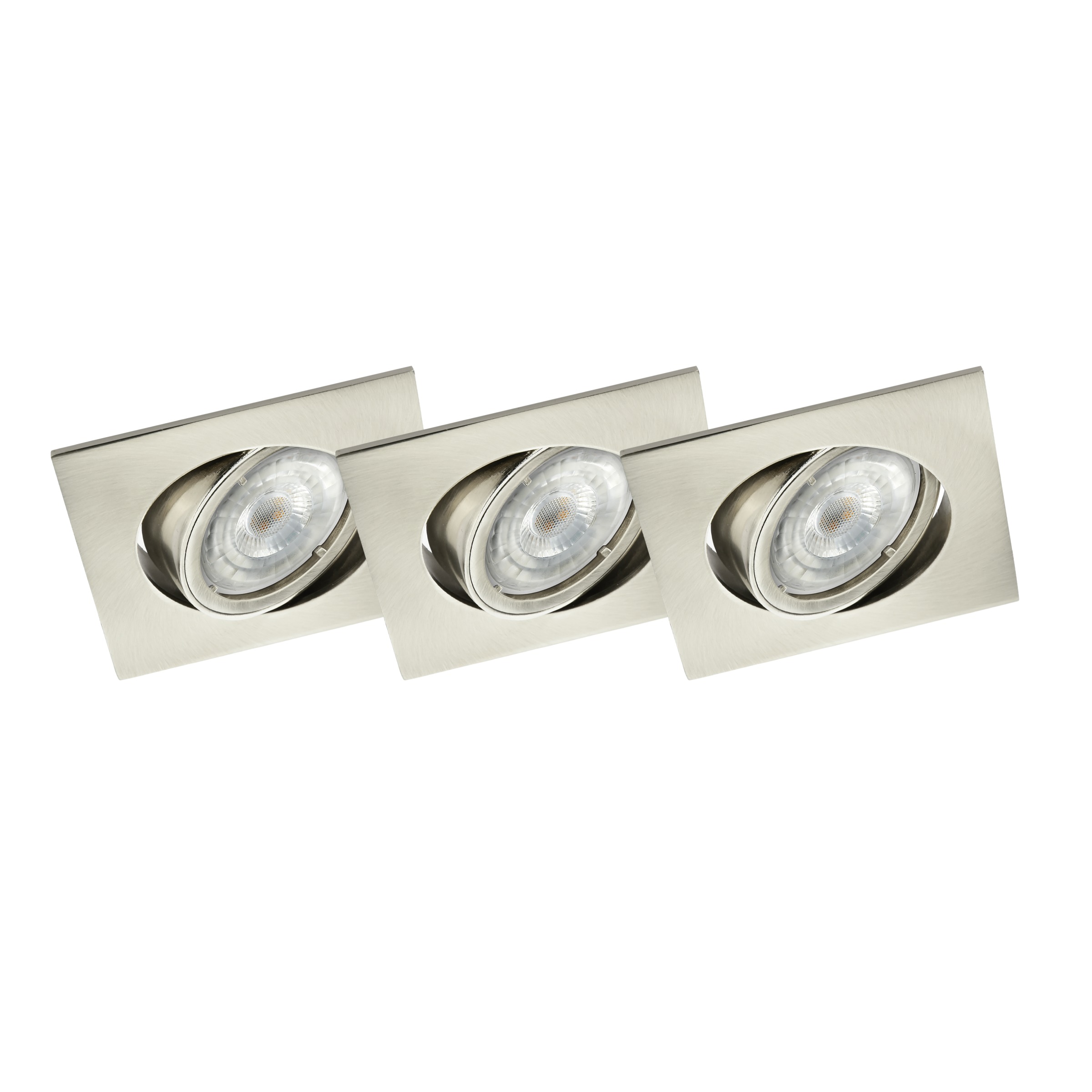 Gamma Inbouwspots Led Gu10 3X Richtbaar Vierkant Met Staal gamma kopen in de aanbieding